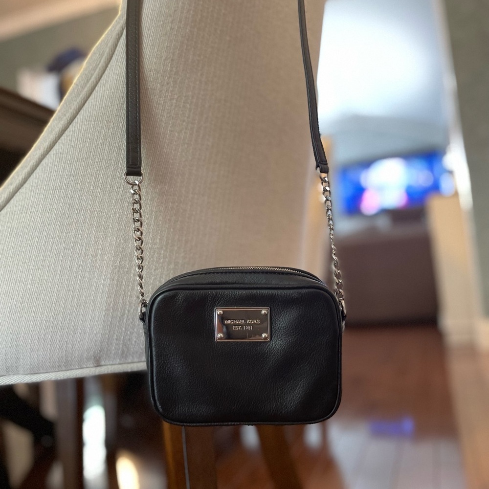 Michael Kors Black Crossbody Bag with Chain Strap